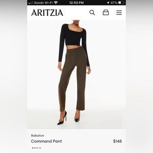 Aritzia Babaton Command Pant size 14 Heather Rich Cocoa (brown)